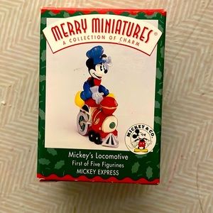 Disney Mickey Mouse on a Train Engine in Box Gently Used Vintage Collectors
